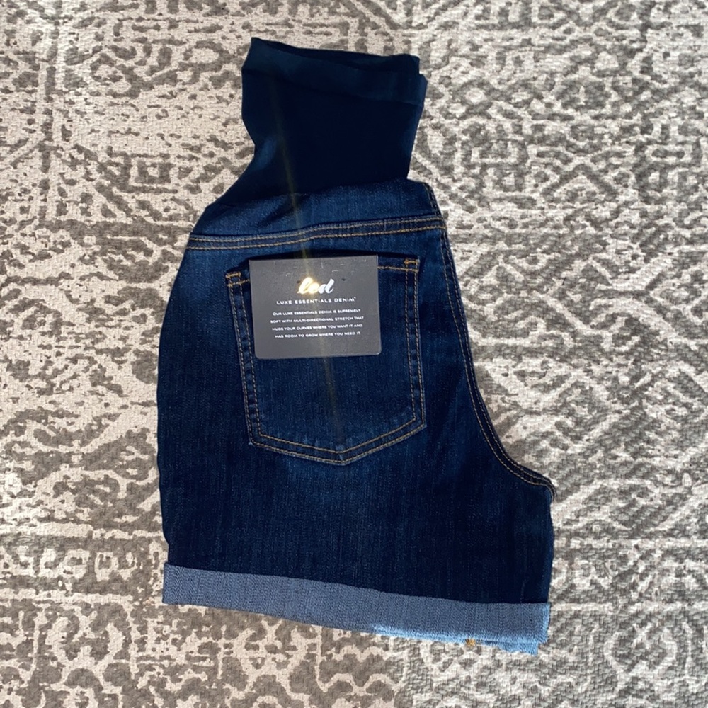 Luxe Essentials Maternity Denim Shorts